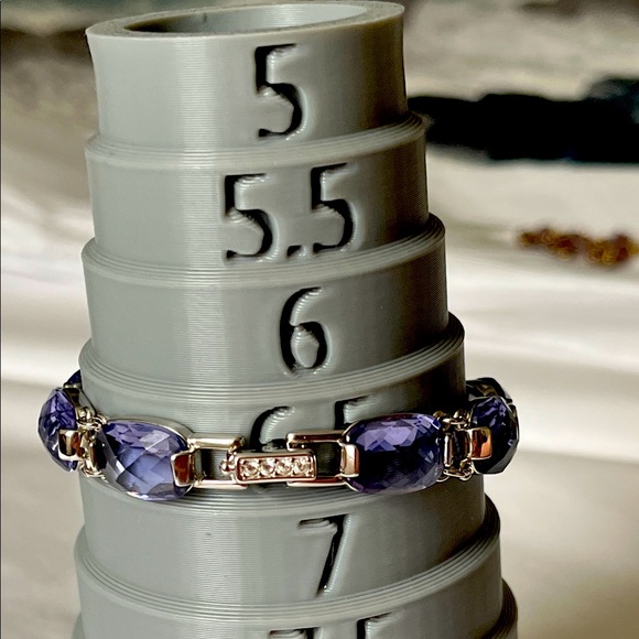 Swarovski Purple Crystal Bracelet Size 6.5 - Picture 5 of 11